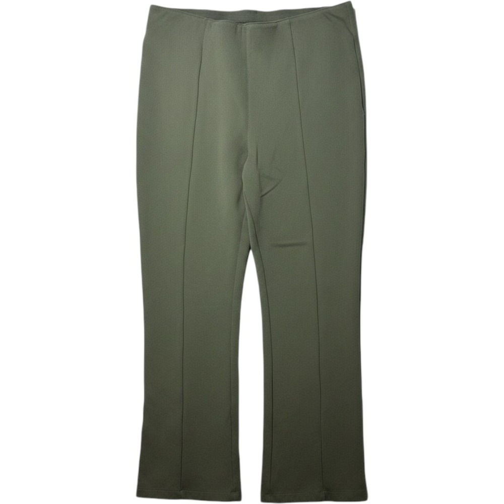 Abercrombie & Fitch Olive Green Flare‎ Leg Pull On Pants Seam Front Slit Hem L